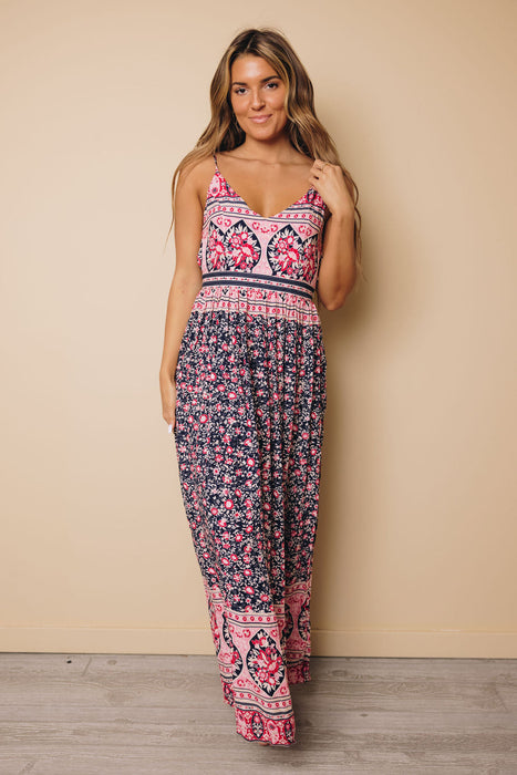 First Class Boho Floral Maxi Dress