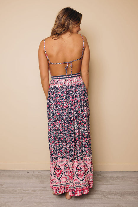 First Class Boho Floral Maxi Dress