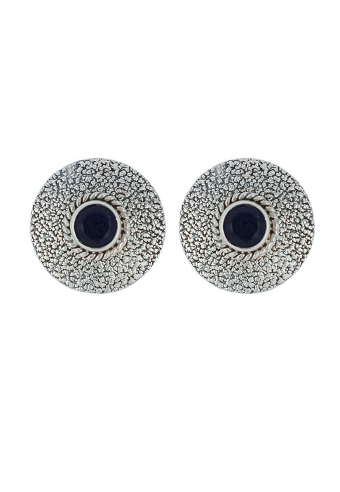 Shield Silver Earrings by Bombay Sunset