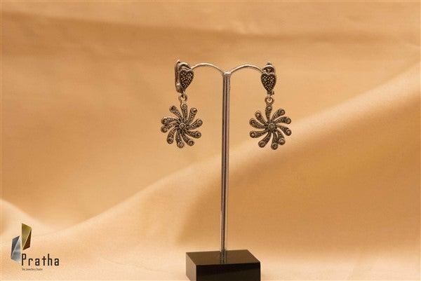 Marcasite Flower Earrings