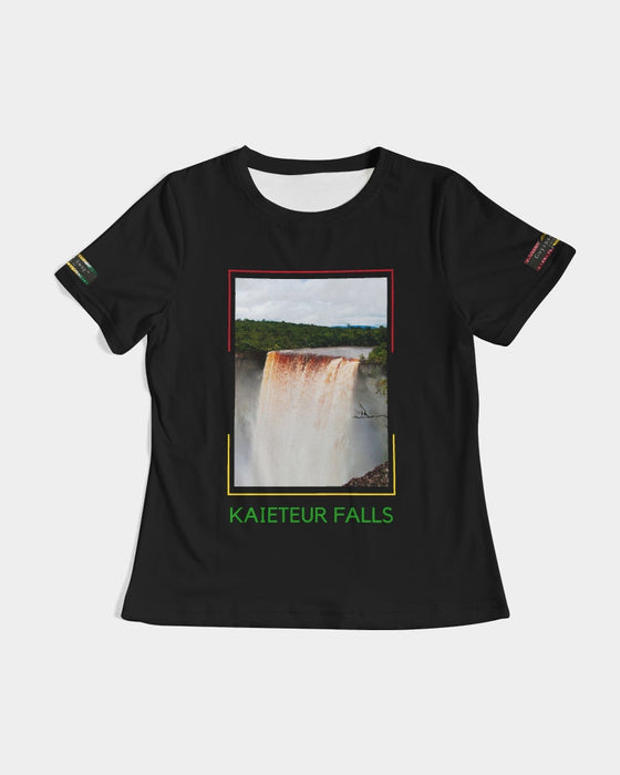 Guyanese Swag Kaieteur Falls Women's Shorts Sleeve Tee