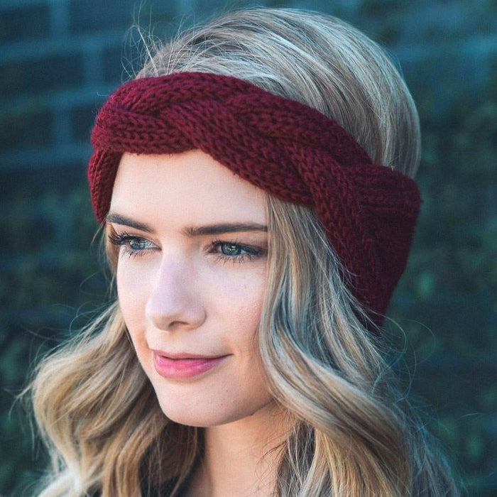 Women Warm Crocheted Headwrap