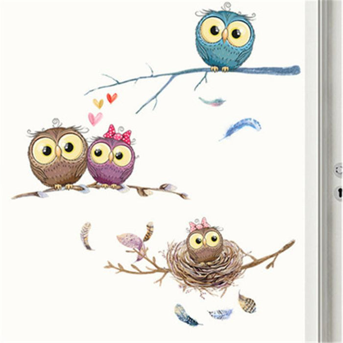 Curious & Cute Owl Family Quartet