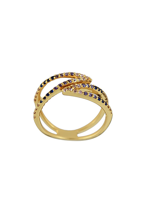 Golden Maldives X Ring by Bombay Sunset