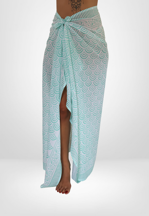 Turquoise Mykonos Beach Wrap by Bombay Sunset