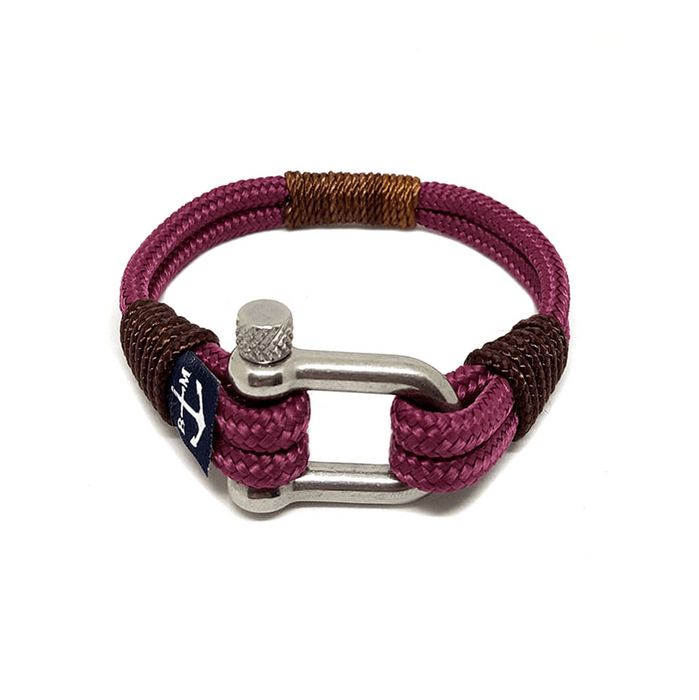 Yachting Brown and Burgundy Nautical Bracelet