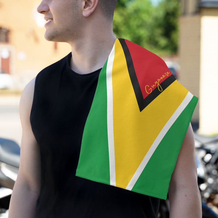 Guyana Flag Guyanese Swag Rally Towel, 11x18