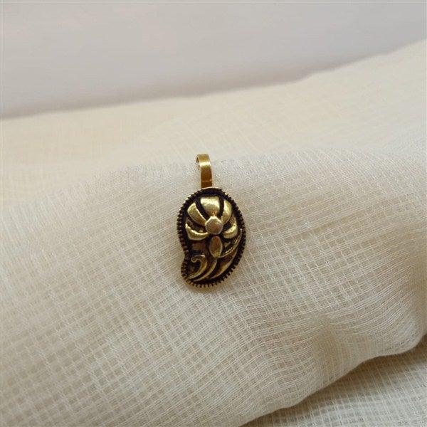 Gold Plated Mango Shaped Nose Pin