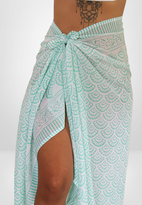 Turquoise Mykonos Beach Wrap by Bombay Sunset