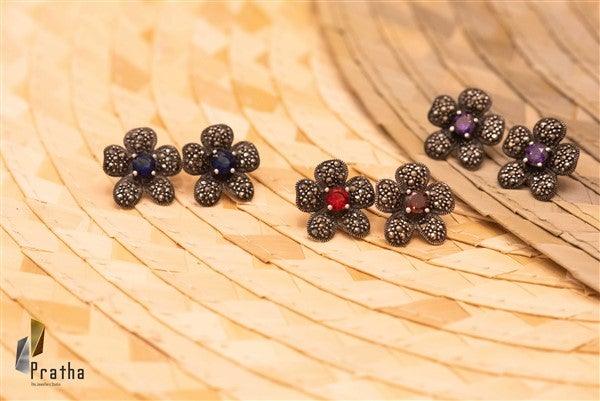 Marcasite Flower Studds