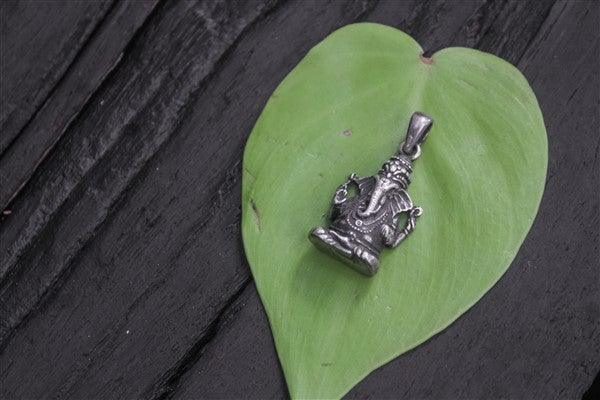 Handcrafted sterling silver Ganesha pendant