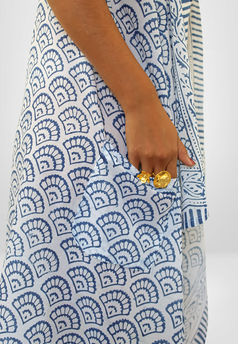 Blue Mykonos Boho Dress by Bombay Sunset