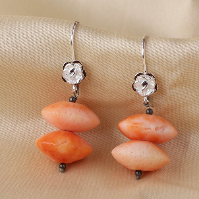 Coral Hook Earrings