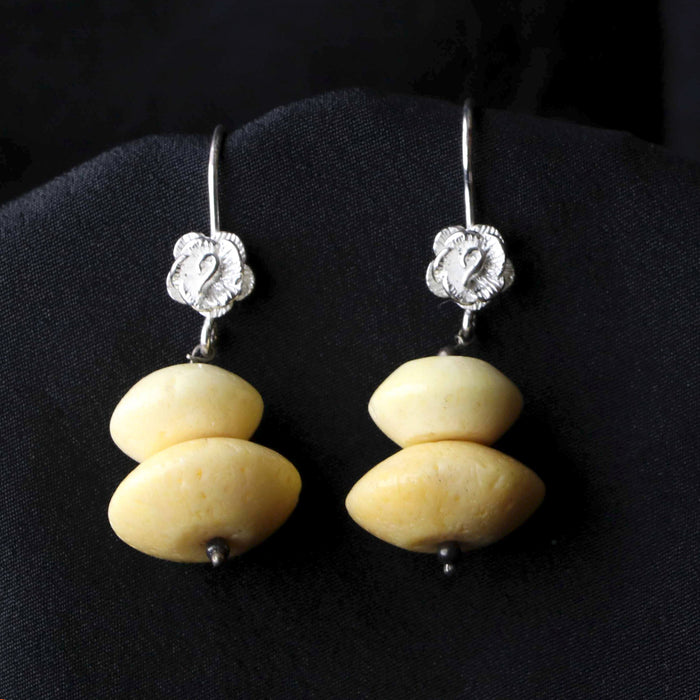 Yellow Beads Earrings