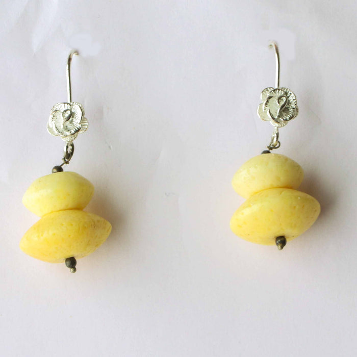 Yellow Beads Earrings