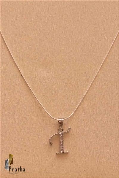 Alphabet T Pendant With Chain