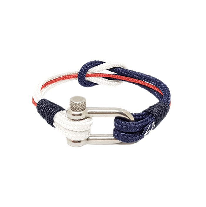 White, Blue, Red and Black Nautical Bracelet