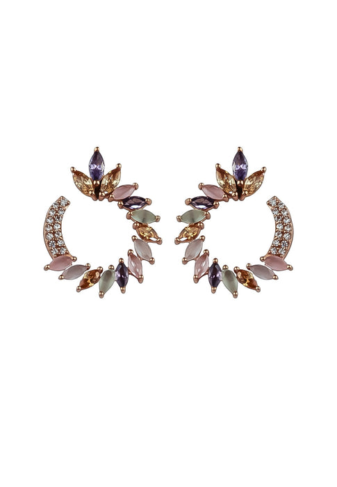 Rose-gold Viper Earrings by Bombay Sunset