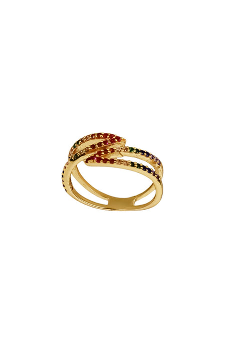 Golden Maldives X Ring by Bombay Sunset