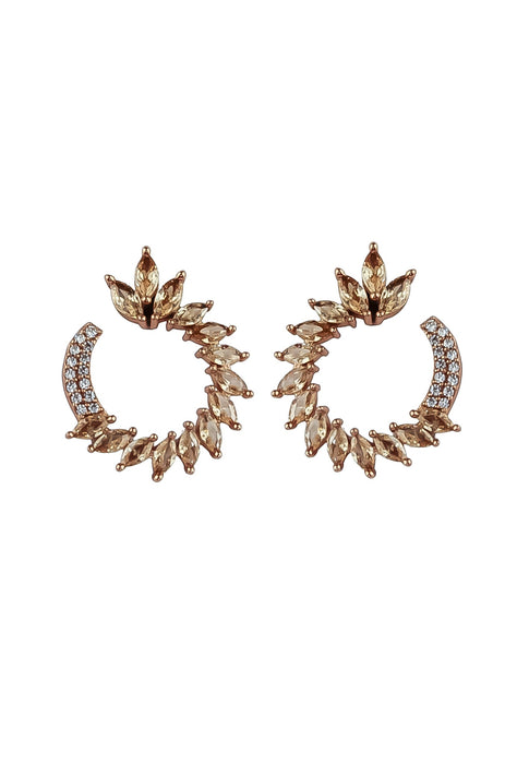 Rose-gold Viper Earrings by Bombay Sunset