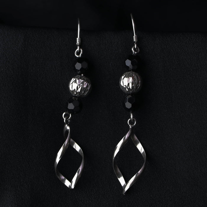 Fancy Black Beads Earrings