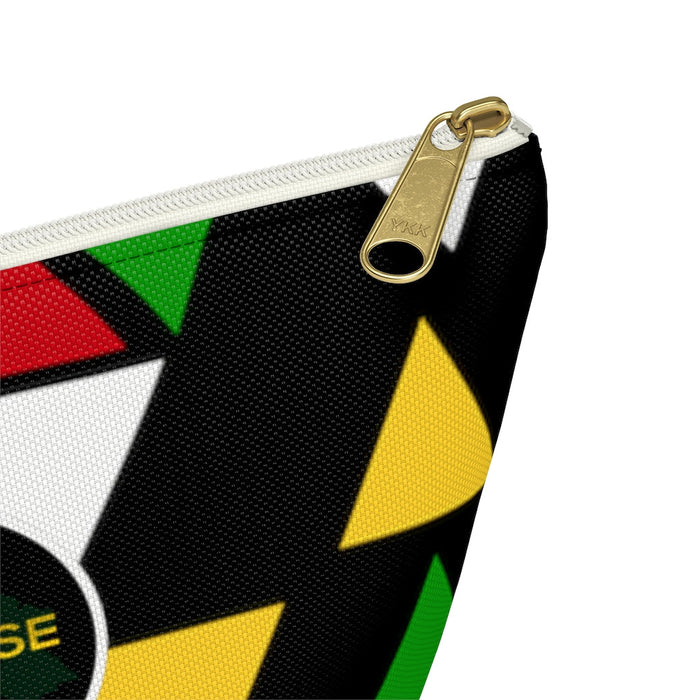 Guyanese Swag Ice Gold Green Triangle Accessory Pouch w T-bottom