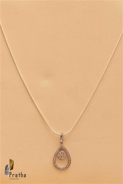 Drop Diamond Pendant With Chain