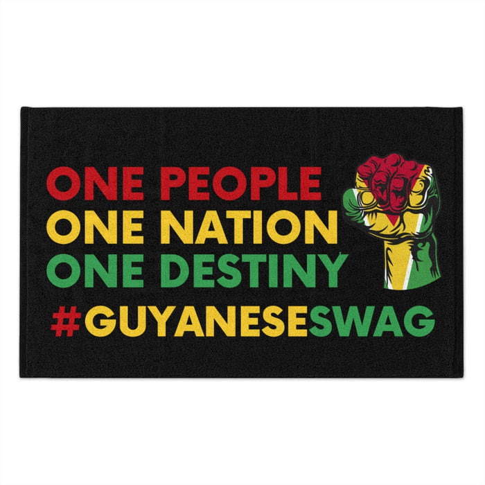 Guyanese Swag Guyana Motto Rally Towel, 11x18