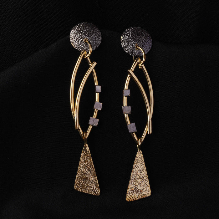 Fancy Dual Tone Earrings