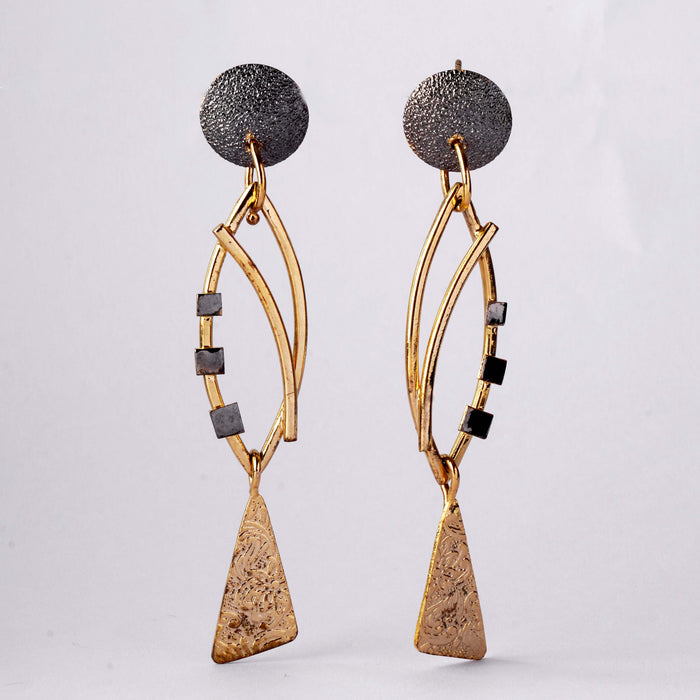 Fancy Dual Tone Earrings