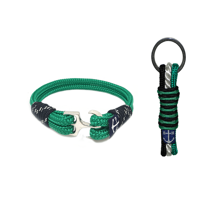 Irish Green Nautical Bracelet and Keychain