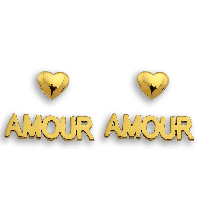 AMOUR 2-Pair Stud Earrings