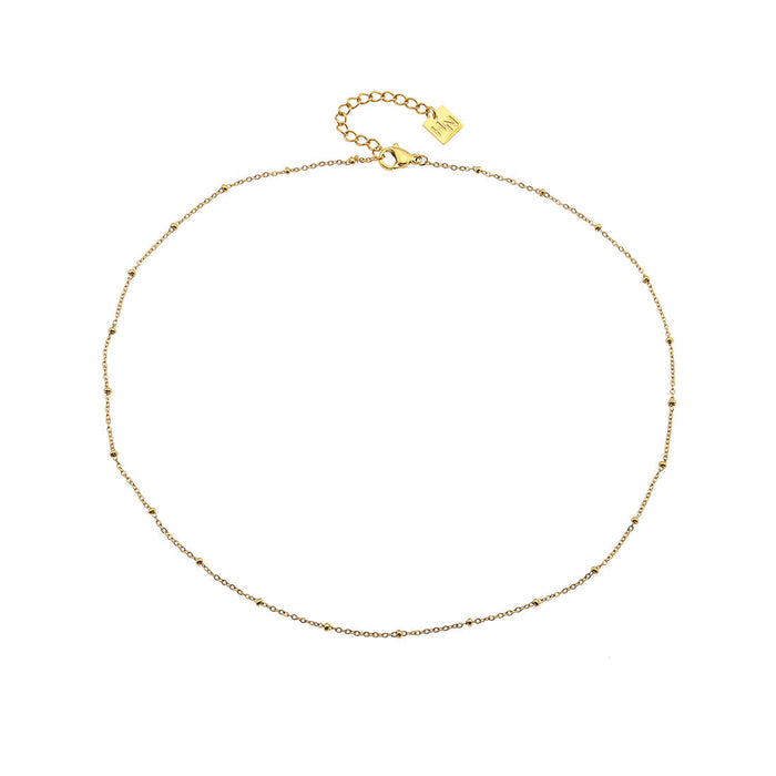 AVERY Beaded Gold Chain Necklace