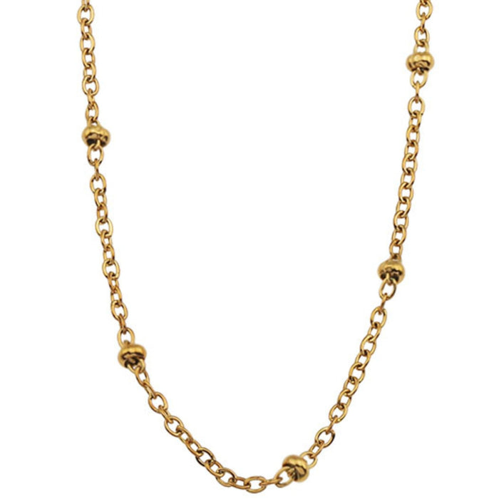 AVERY Beaded Gold Chain Necklace