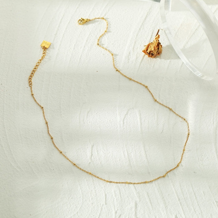 AVERY Beaded Gold Chain Necklace