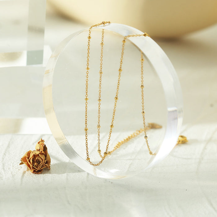 AVERY Beaded Gold Chain Necklace