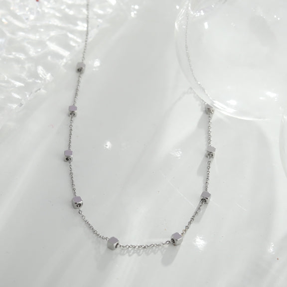 BEXLEY Square Beads Silver Necklace