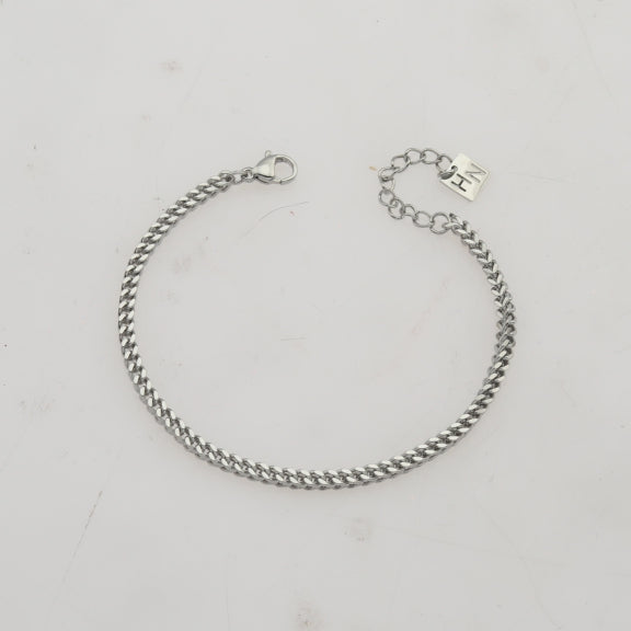 BILLIE Cuban Link Chain Silver Bracelet