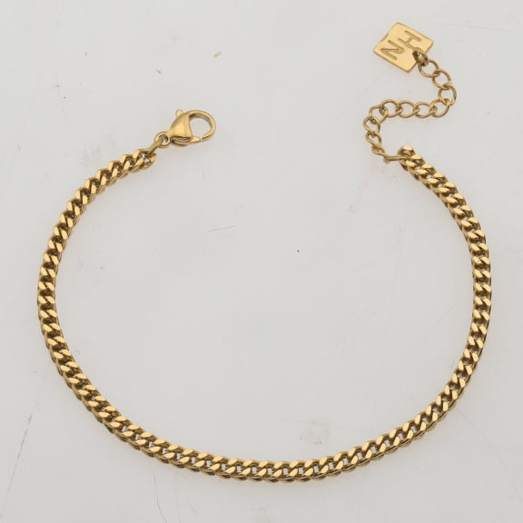 BRIELLA Cuban Link Chain Gold Bracelet