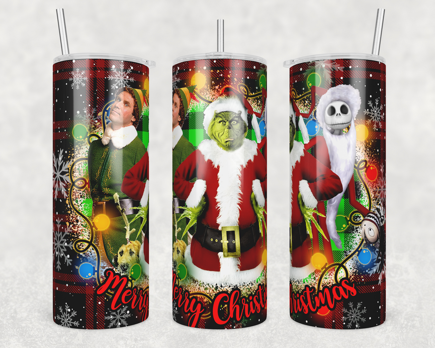 Christmas Movie Watching 20oz Skinny Tumbler