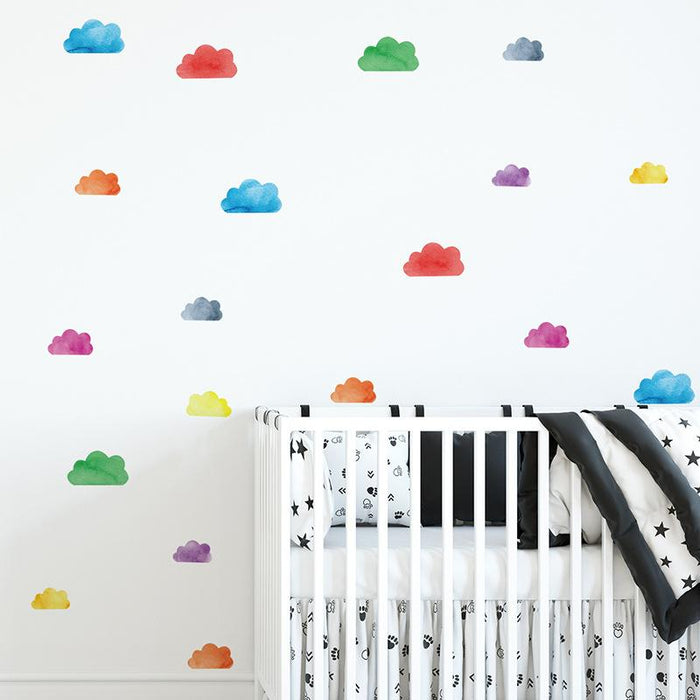 Colourful Clouds Wall Pattern