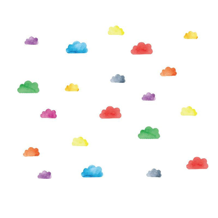 Colourful Clouds Wall Pattern