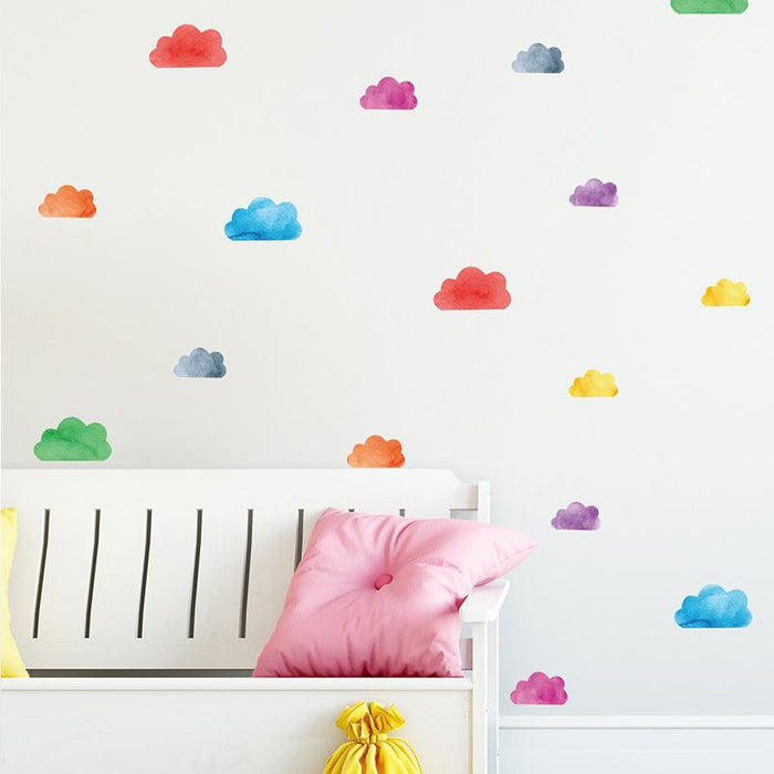 Colourful Clouds Wall Pattern