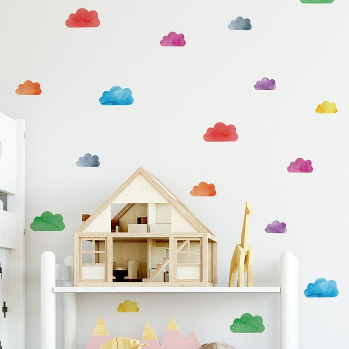 Colourful Clouds Wall Pattern