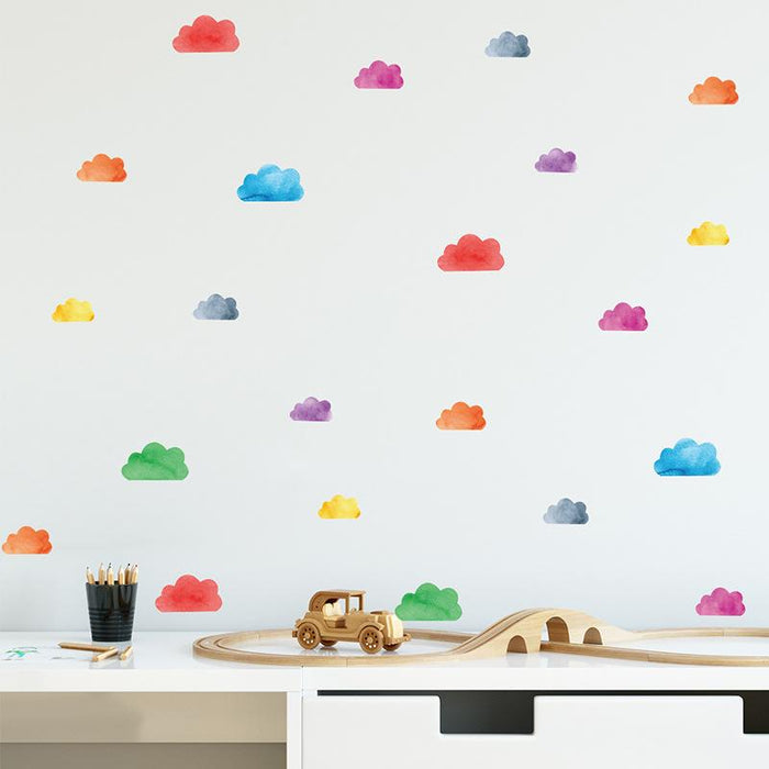 Colourful Clouds Wall Pattern