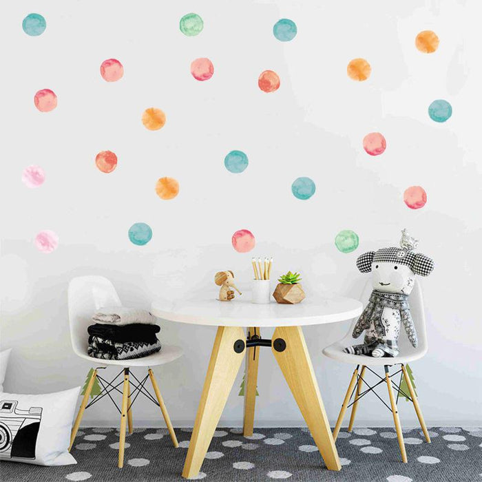 Colourful Dots Wall Pattern