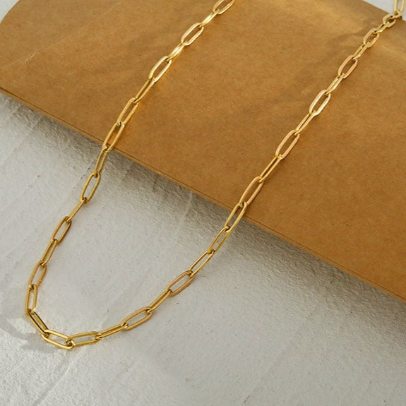 DALIA Essential Gold Chain Link Paper-Clip Necklace