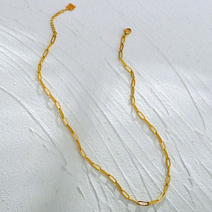 DALIA Essential Gold Chain Link Paper-Clip Necklace