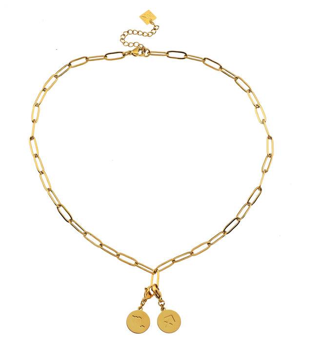 DALIA Essential Gold Chain Link Paper-Clip Necklace