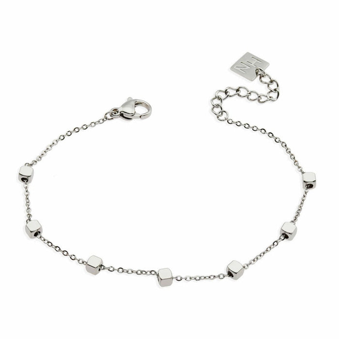 DARBY Square Bead Silver Bracelet